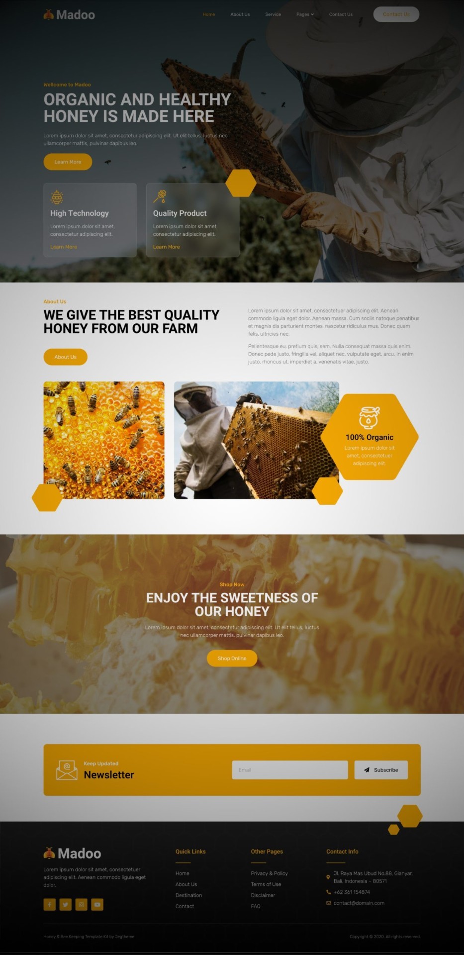 Organic business website design