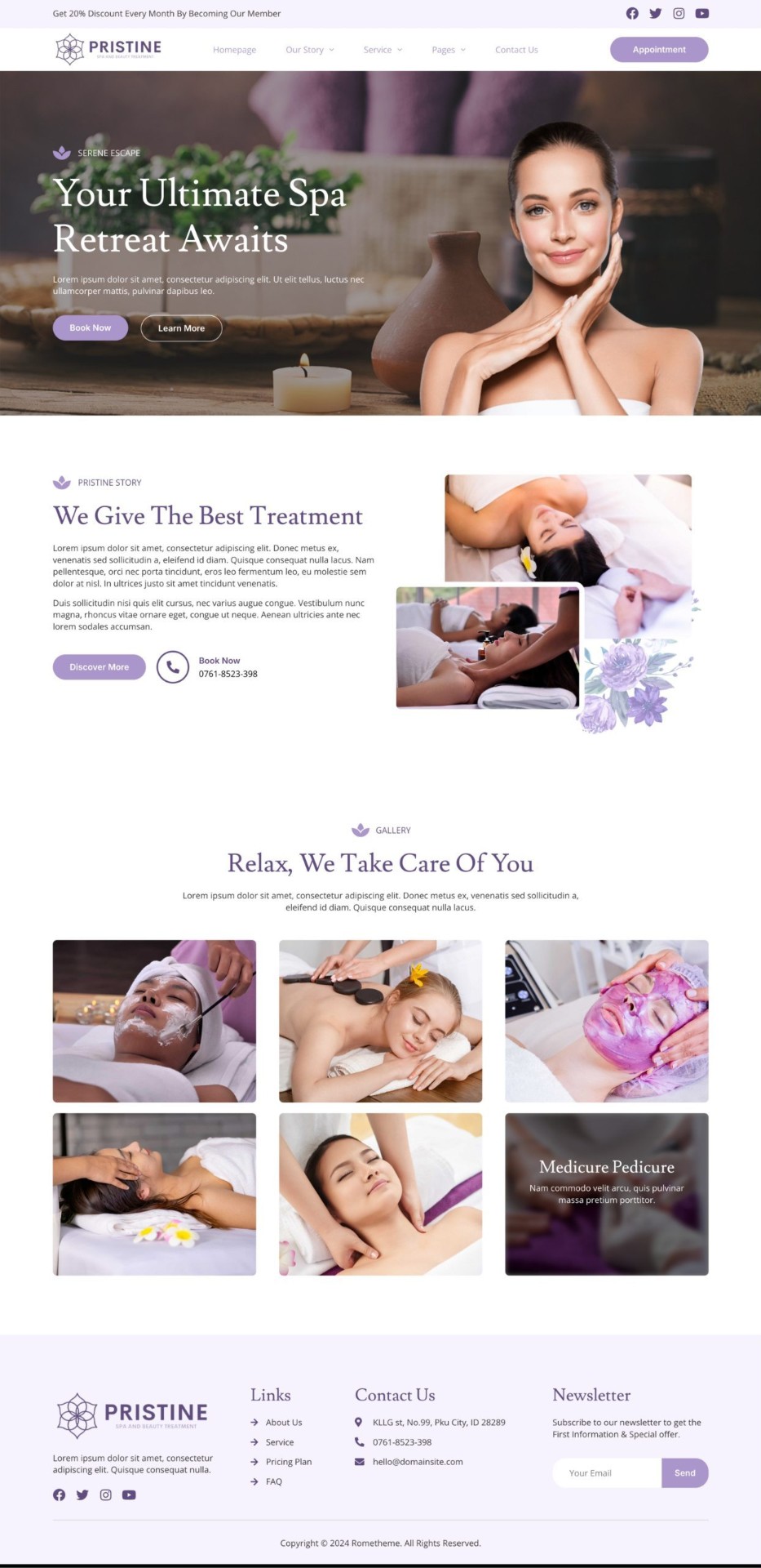 Spa website design
